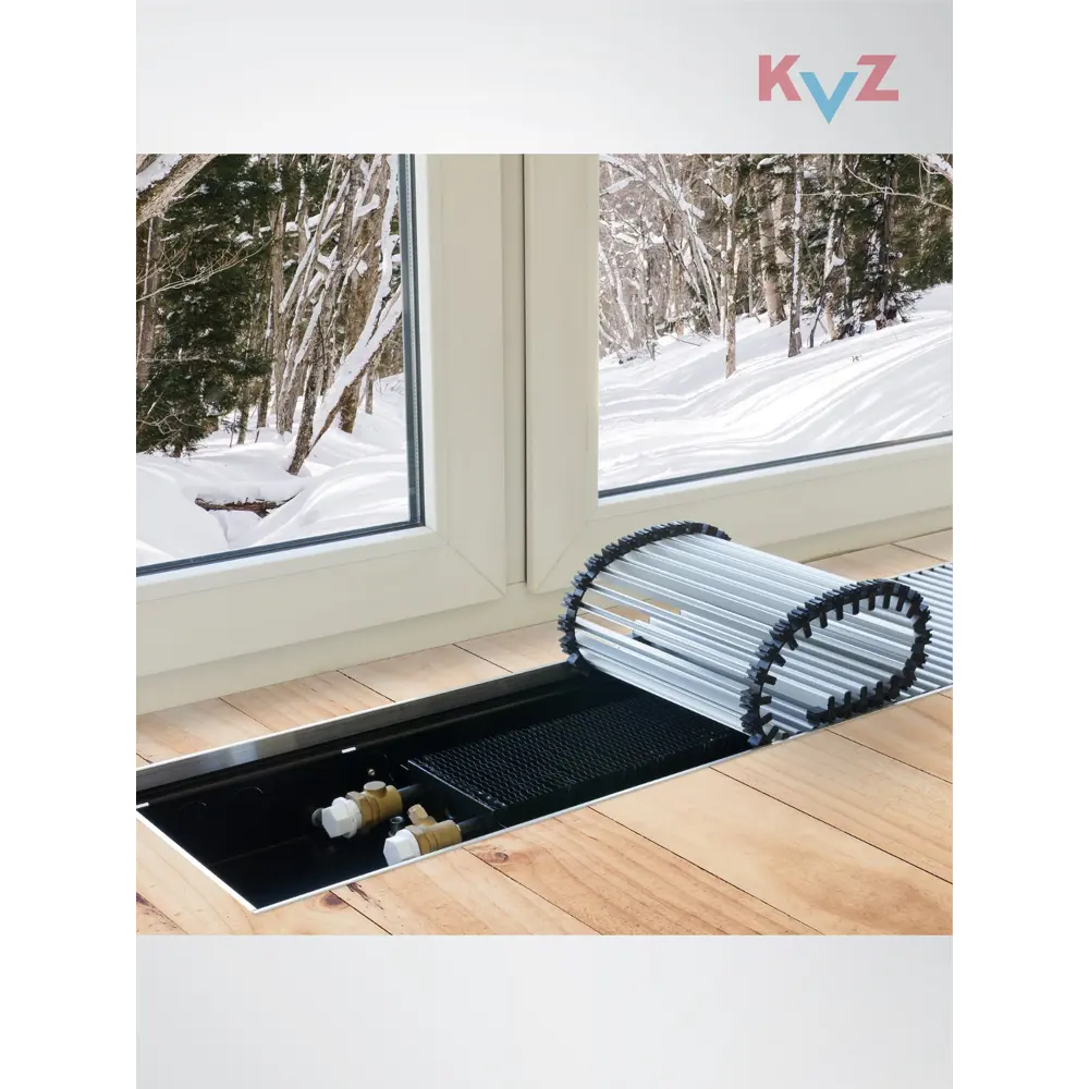 Фото 8 Конвектор внутрипольный с вентилятором с решеткой KVZ-V 1800x230x80 мм биметалл черный Фото 8 Конвектор внутрипольный с вентилятором с решеткой KVZ-V 1800x230x80 мм биметалл черный