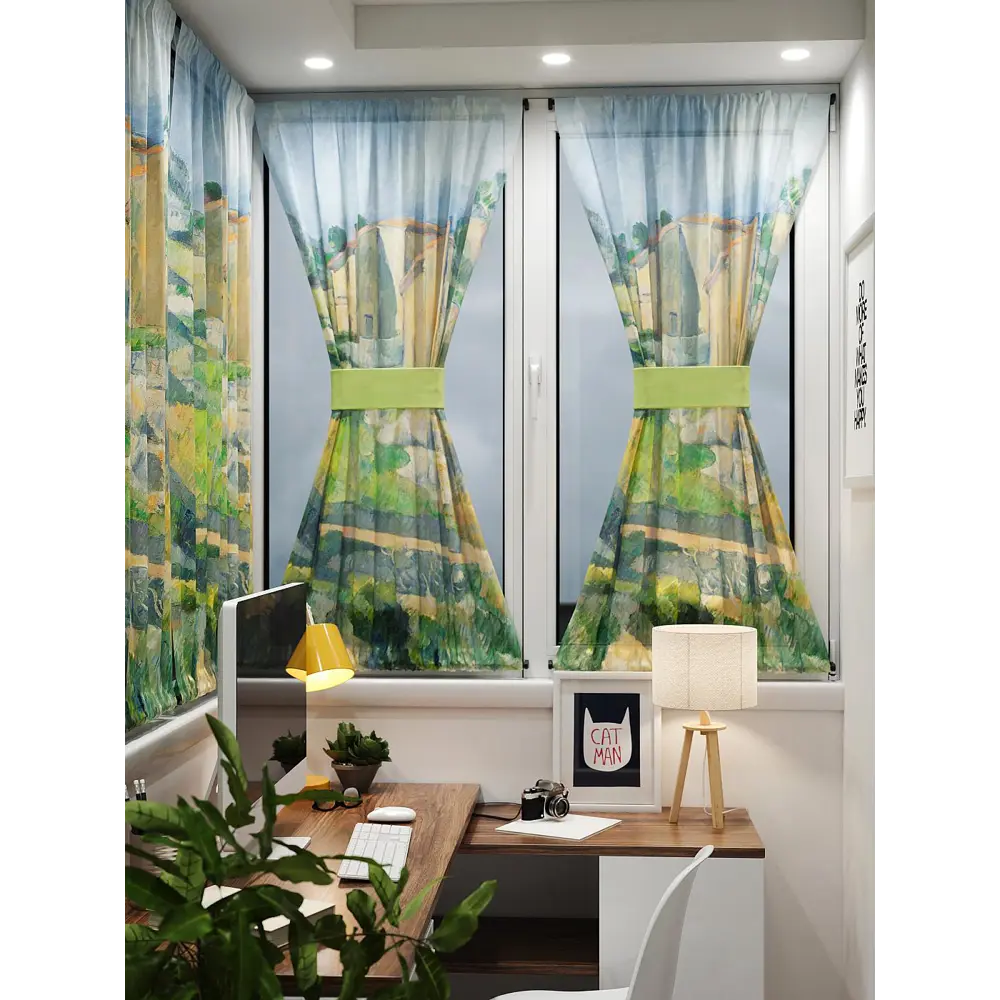 Фото 8 Тюль At home Базовая коллекция AT764077 на шторной ленте 140x100 см цвет зеленый Фото 8 Тюль At home Базовая коллекция AT764077 на шторной ленте 140x100 см цвет зеленый