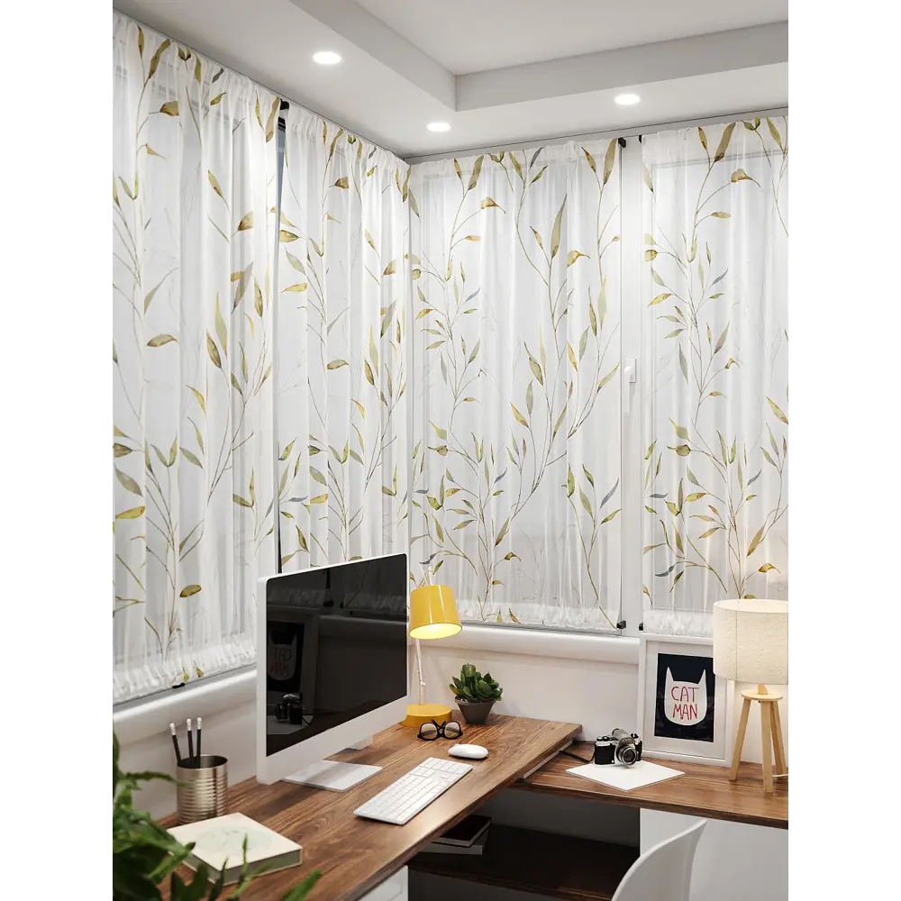 Фото 4 Тюль At home Базовая коллекция AT764084 на шторной ленте 140x100 см цвет белый Фото 4 Тюль At home Базовая коллекция AT764084 на шторной ленте 140x100 см цвет белый