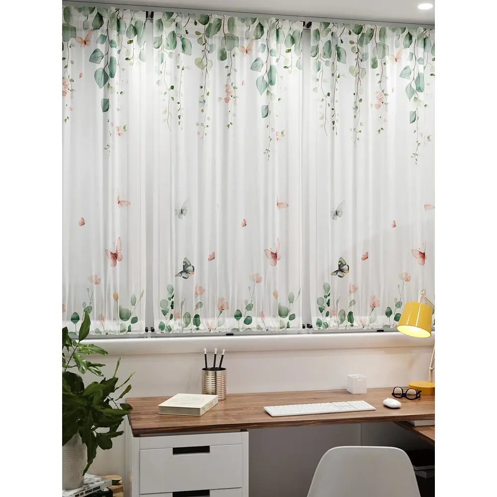 Фото 7 Тюль At home Базовая коллекция AT764091 на шторной ленте 140x100 см цвет белый Фото 7 Тюль At home Базовая коллекция AT764091 на шторной ленте 140x100 см цвет белый