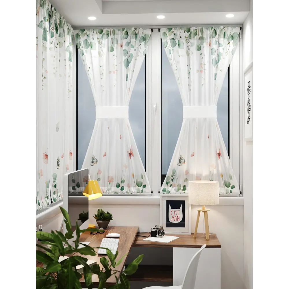 Фото 8 Тюль At home Базовая коллекция AT764091 на шторной ленте 140x100 см цвет белый Фото 8 Тюль At home Базовая коллекция AT764091 на шторной ленте 140x100 см цвет белый