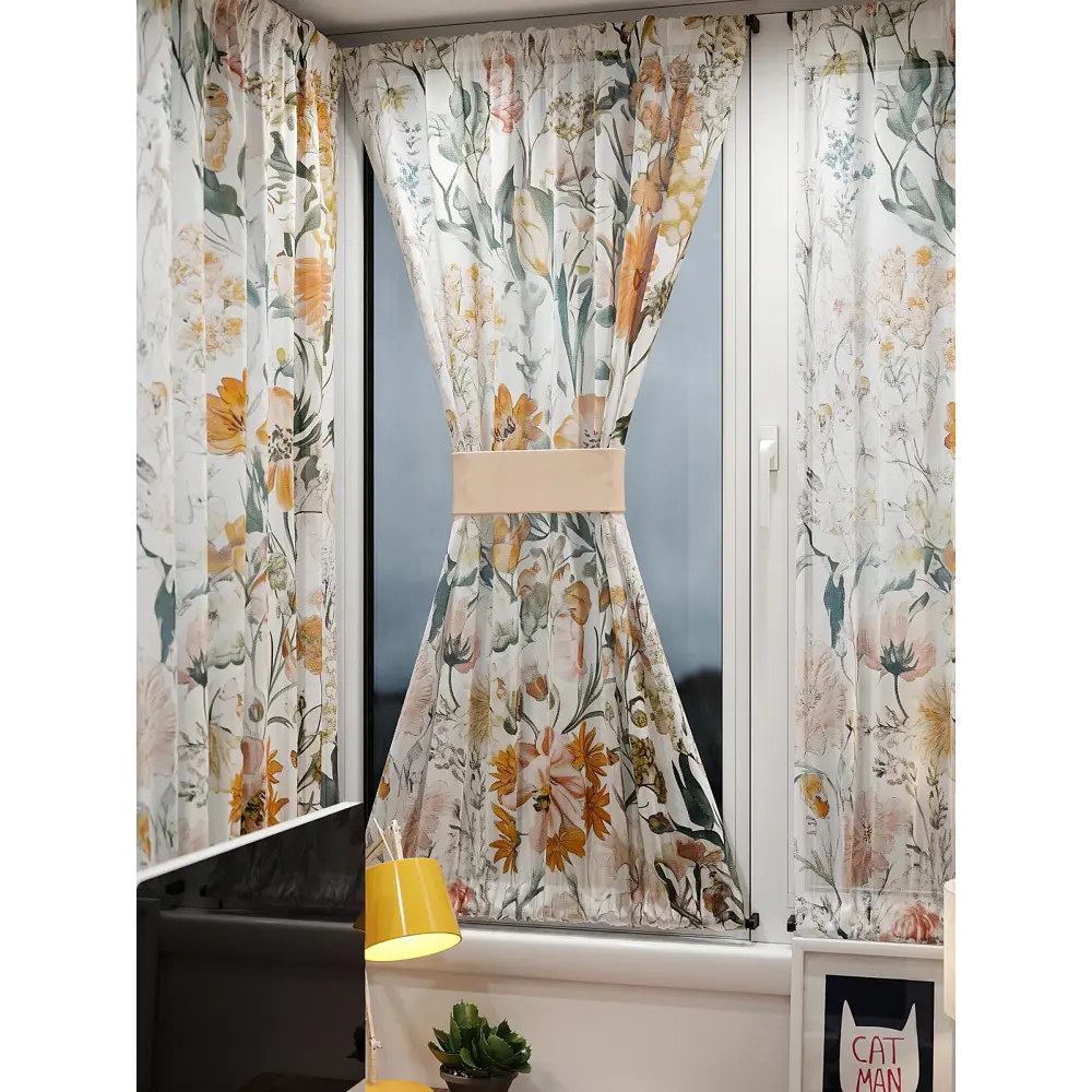 Фото 9 Тюль At home Базовая коллекция AT764094 на шторной ленте 140x100 см цвет бежевый Фото 9 Тюль At home Базовая коллекция AT764094 на шторной ленте 140x100 см цвет бежевый