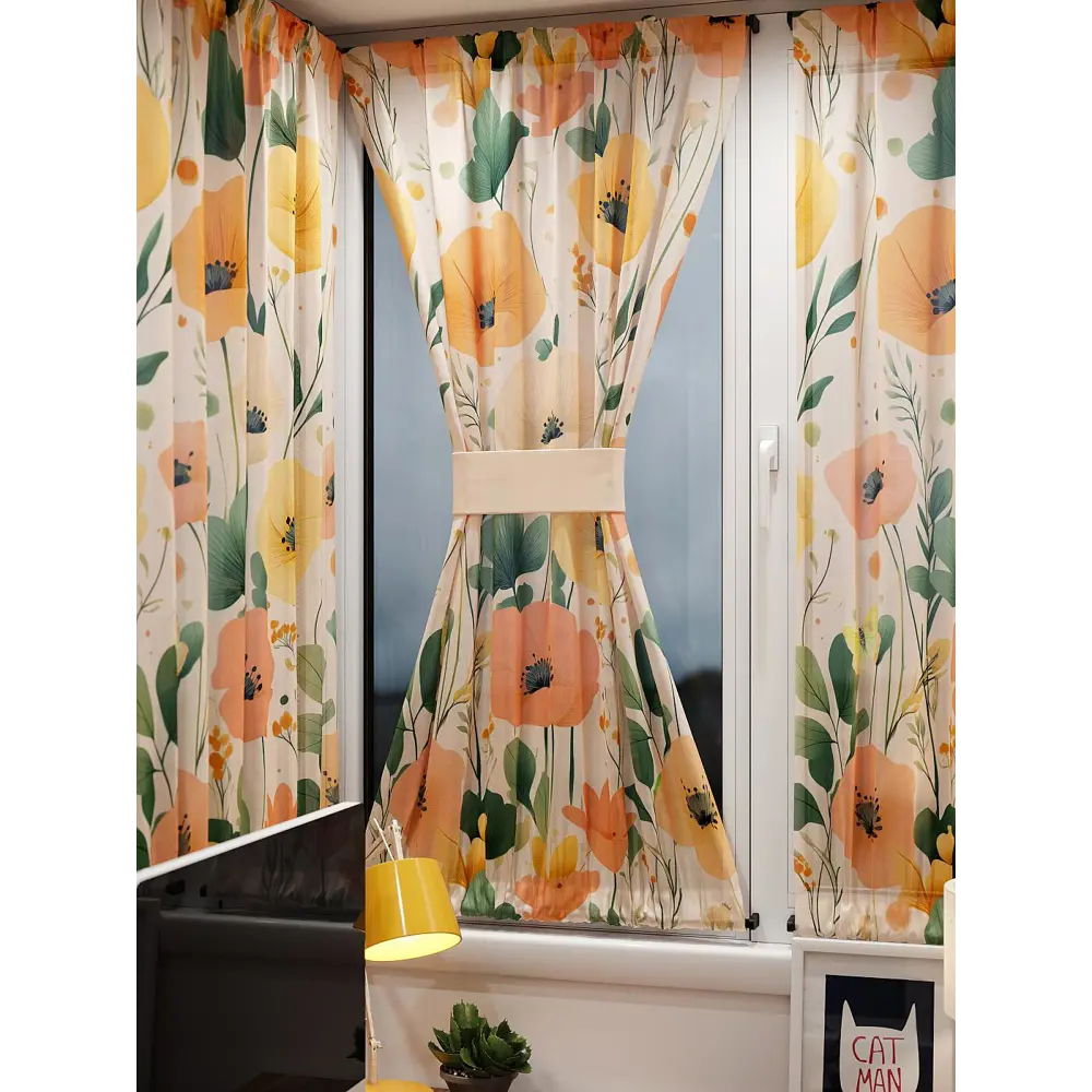 Фото 9 Тюль At home Базовая коллекция AT764095 на шторной ленте 140x100 см цвет бежевый Фото 9 Тюль At home Базовая коллекция AT764095 на шторной ленте 140x100 см цвет бежевый