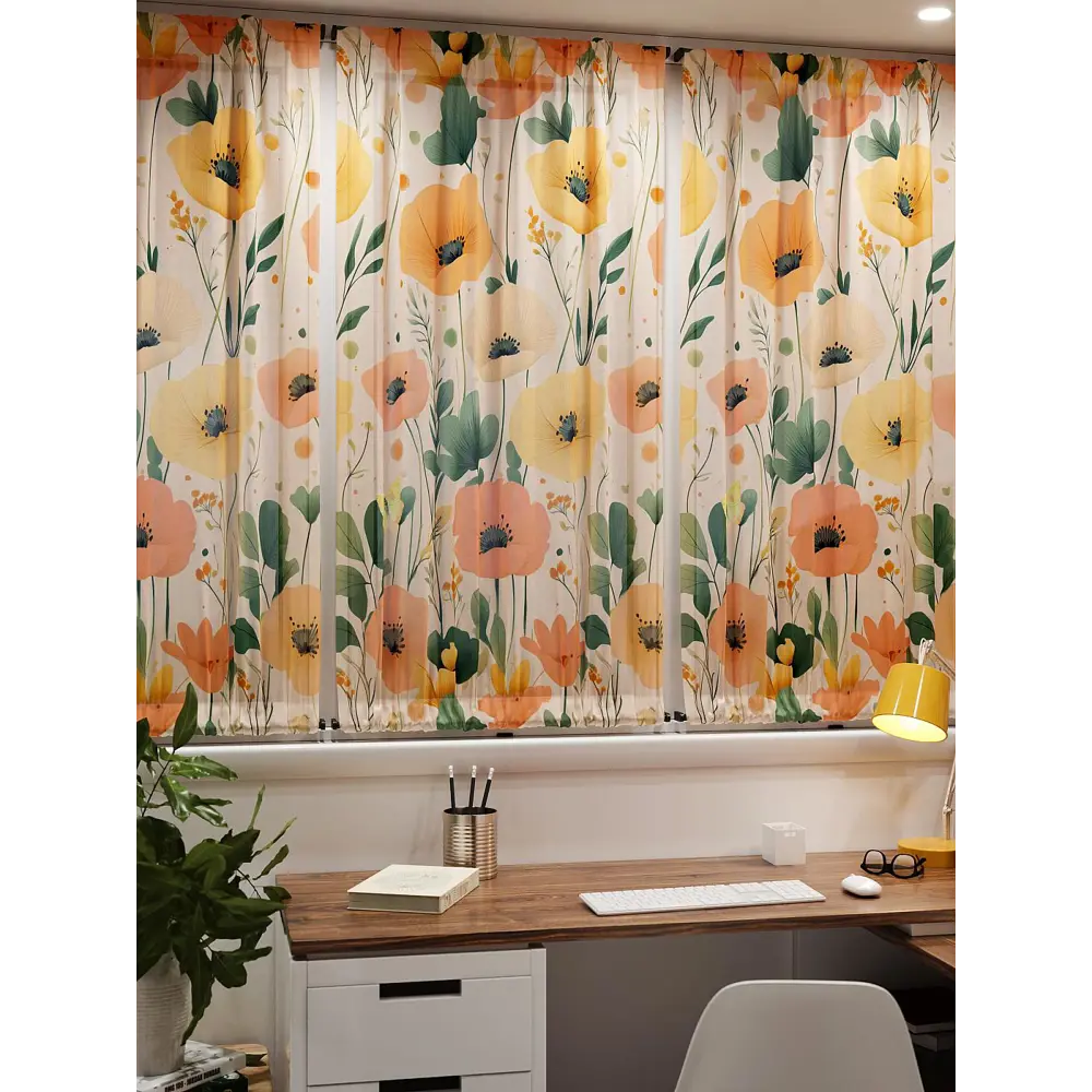 Фото 7 Тюль At home Базовая коллекция AT764095 на шторной ленте 140x100 см цвет бежевый Фото 7 Тюль At home Базовая коллекция AT764095 на шторной ленте 140x100 см цвет бежевый