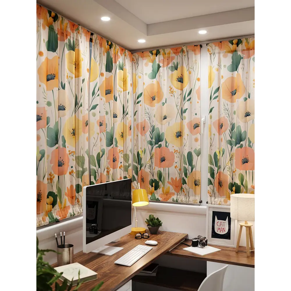 Фото 4 Тюль At home Базовая коллекция AT764095 на шторной ленте 140x100 см цвет бежевый Фото 4 Тюль At home Базовая коллекция AT764095 на шторной ленте 140x100 см цвет бежевый