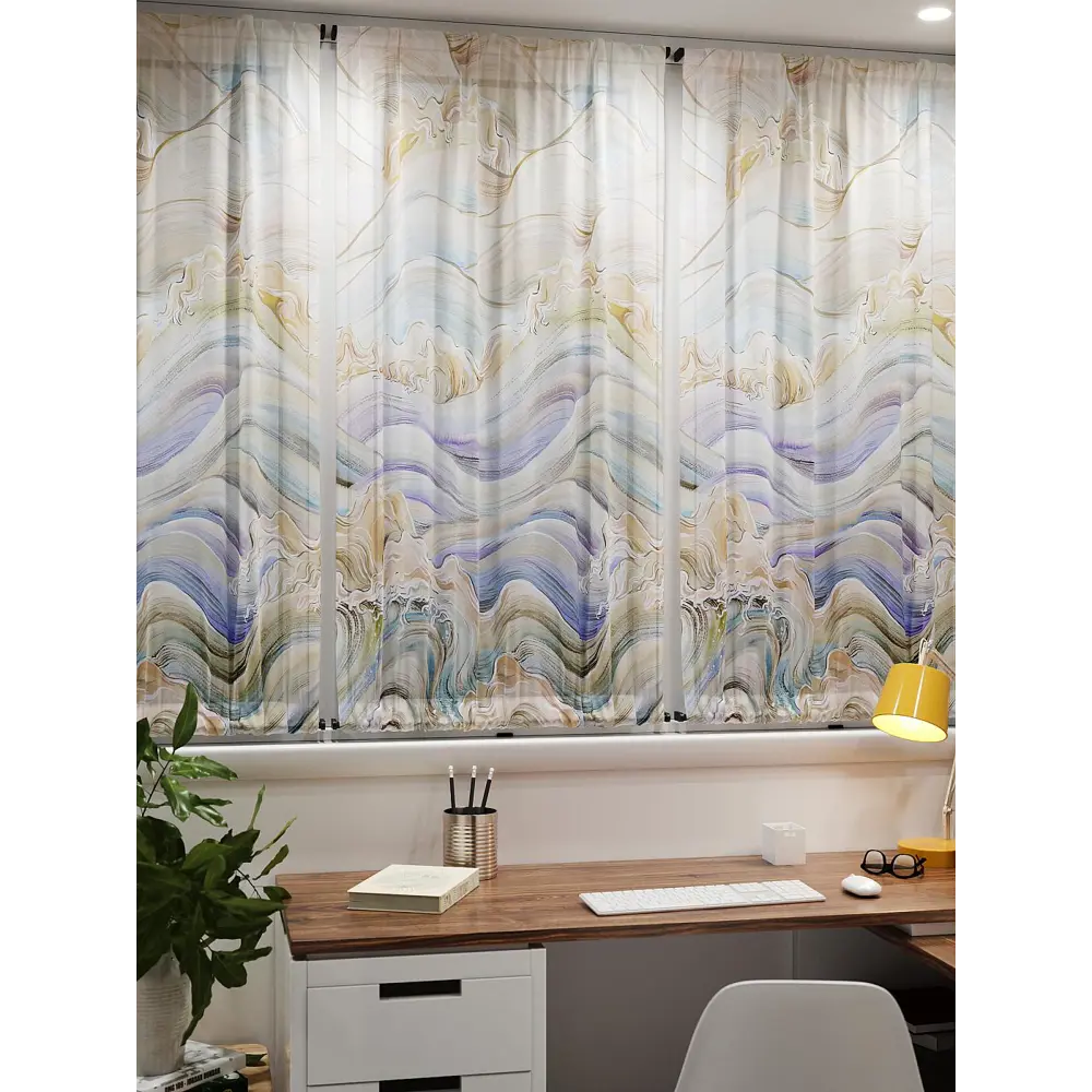 Фото 7 Тюль At home Базовая коллекция AT764003 на шторной ленте 140x100 см цвет фиолетовый Фото 7 Тюль At home Базовая коллекция AT764003 на шторной ленте 140x100 см цвет фиолетовый