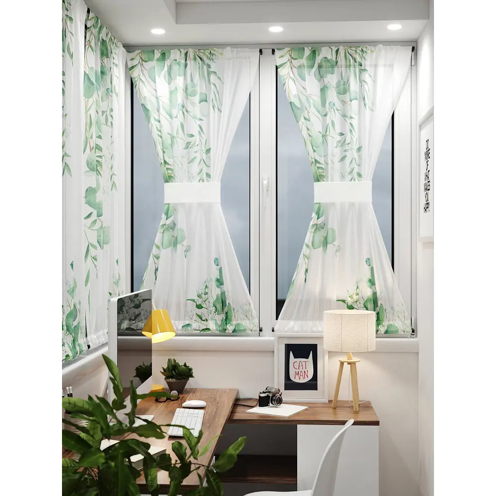 Фото 8 Тюль At home Базовая коллекция AT764013 на шторной ленте 140x100 см цвет белый Фото 8 Тюль At home Базовая коллекция AT764013 на шторной ленте 140x100 см цвет белый
