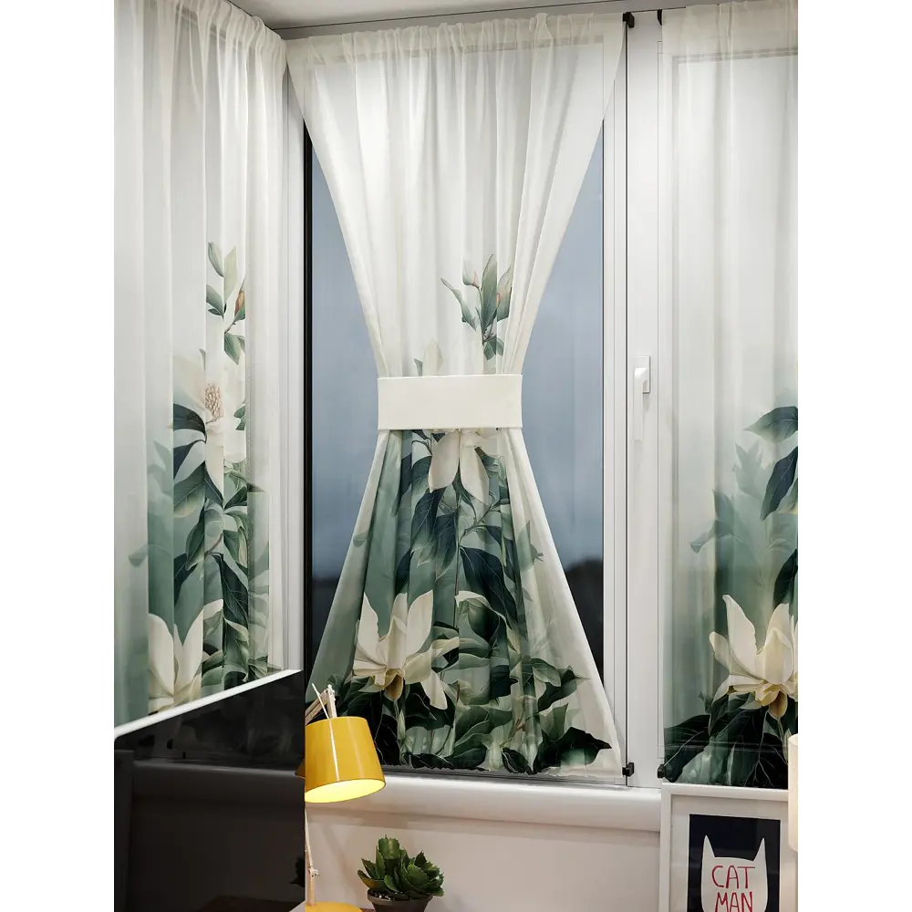 Фото 9 Тюль At home Базовая коллекция AT764029 на шторной ленте 140x100 см цвет бежевый Фото 9 Тюль At home Базовая коллекция AT764029 на шторной ленте 140x100 см цвет бежевый