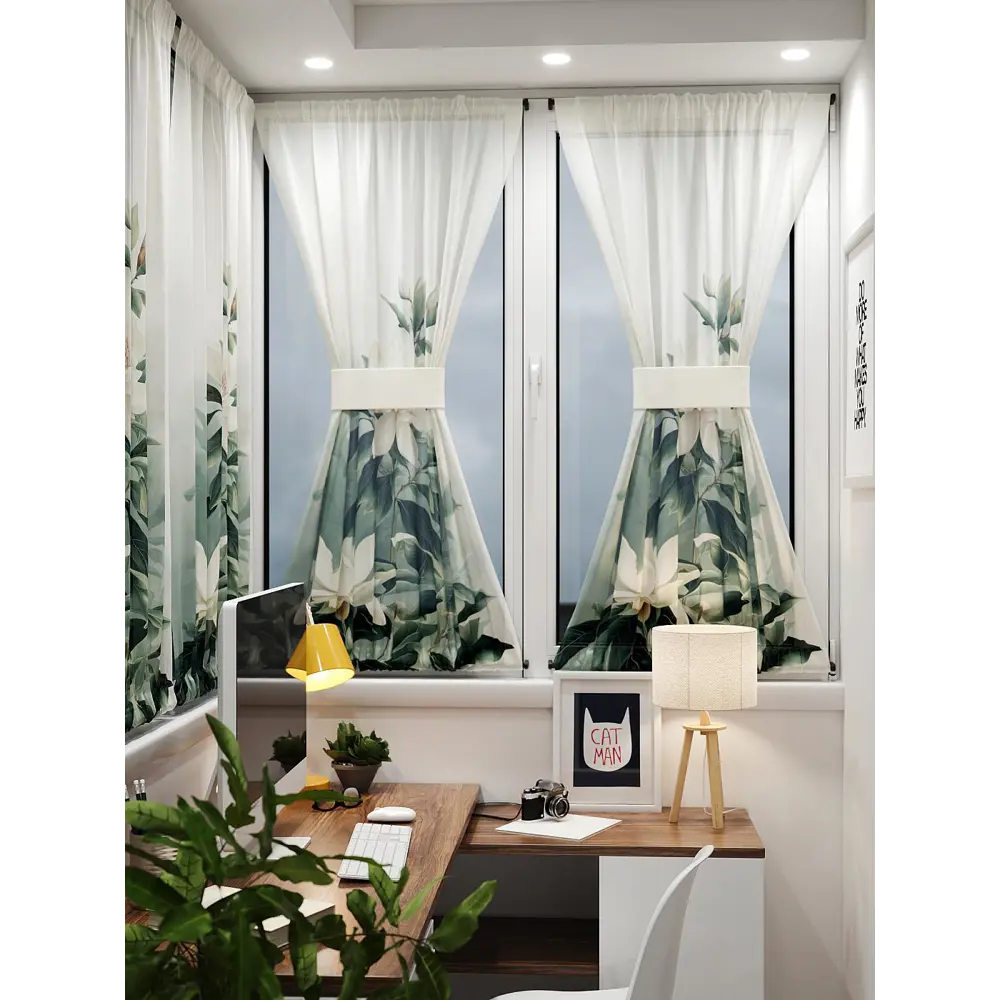 Фото 8 Тюль At home Базовая коллекция AT764029 на шторной ленте 140x100 см цвет бежевый Фото 8 Тюль At home Базовая коллекция AT764029 на шторной ленте 140x100 см цвет бежевый