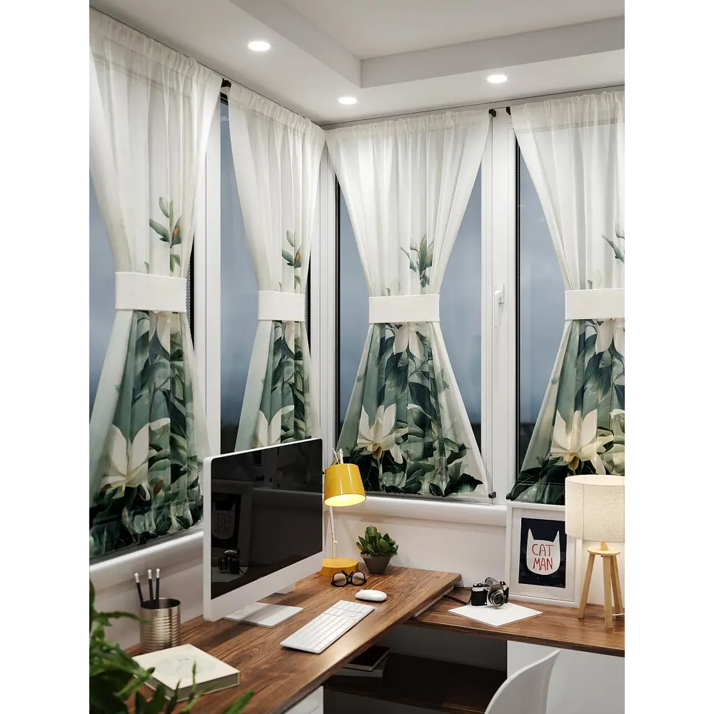 Фото 2 Тюль At home Базовая коллекция AT764029 на шторной ленте 140x100 см цвет бежевый Фото 2 Тюль At home Базовая коллекция AT764029 на шторной ленте 140x100 см цвет бежевый