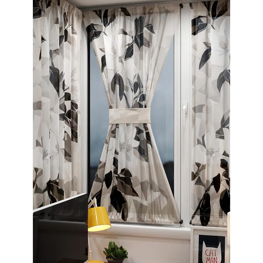 Фото 9 Тюль At home Базовая коллекция AT764043 на шторной ленте 140x100 см цвет бежевый Фото 9 Тюль At home Базовая коллекция AT764043 на шторной ленте 140x100 см цвет бежевый