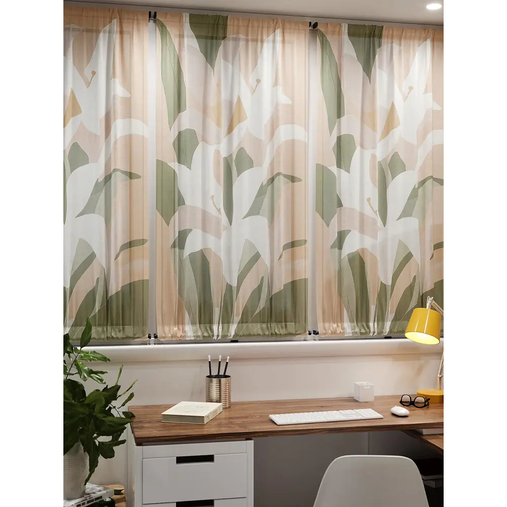 Фото 7 Тюль At home Базовая коллекция AT764048 на шторной ленте 140x100 см цвет бежевый Фото 7 Тюль At home Базовая коллекция AT764048 на шторной ленте 140x100 см цвет бежевый