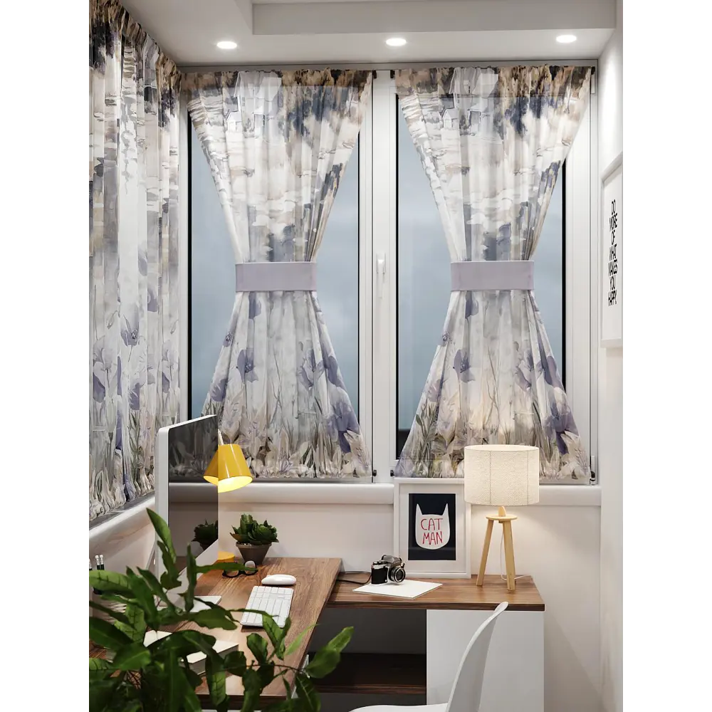 Фото 8 Тюль At home Базовая коллекция AT764049 на шторной ленте 140x100 см цвет бежевый Фото 8 Тюль At home Базовая коллекция AT764049 на шторной ленте 140x100 см цвет бежевый