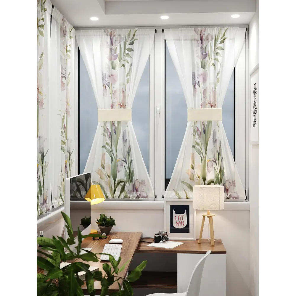 Фото 8 Тюль At home Базовая коллекция AT764054 на шторной ленте 140x100 см цвет белый Фото 8 Тюль At home Базовая коллекция AT764054 на шторной ленте 140x100 см цвет белый