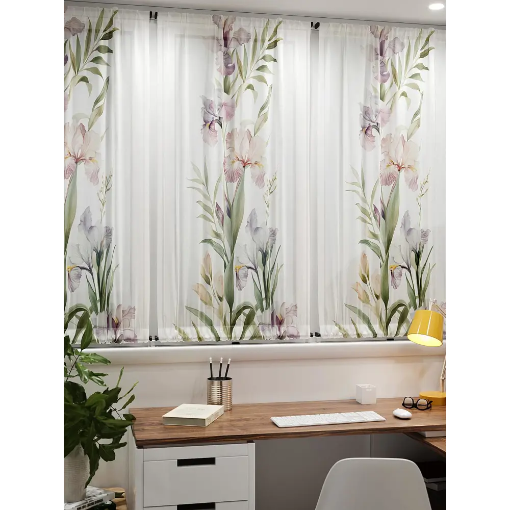 Фото 7 Тюль At home Базовая коллекция AT764054 на шторной ленте 140x100 см цвет белый Фото 7 Тюль At home Базовая коллекция AT764054 на шторной ленте 140x100 см цвет белый