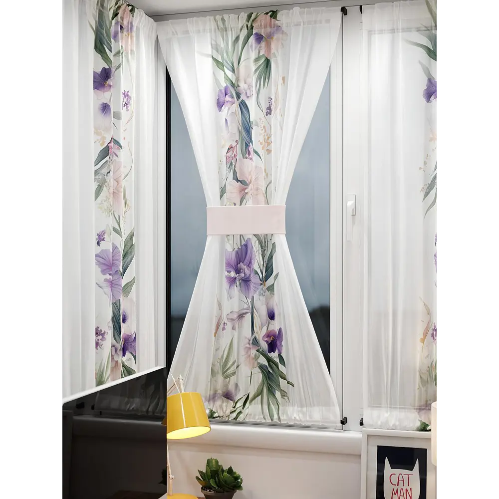 Фото 9 Тюль At home Базовая коллекция AT764055 на шторной ленте 140x100 см цвет бежевый Фото 9 Тюль At home Базовая коллекция AT764055 на шторной ленте 140x100 см цвет бежевый