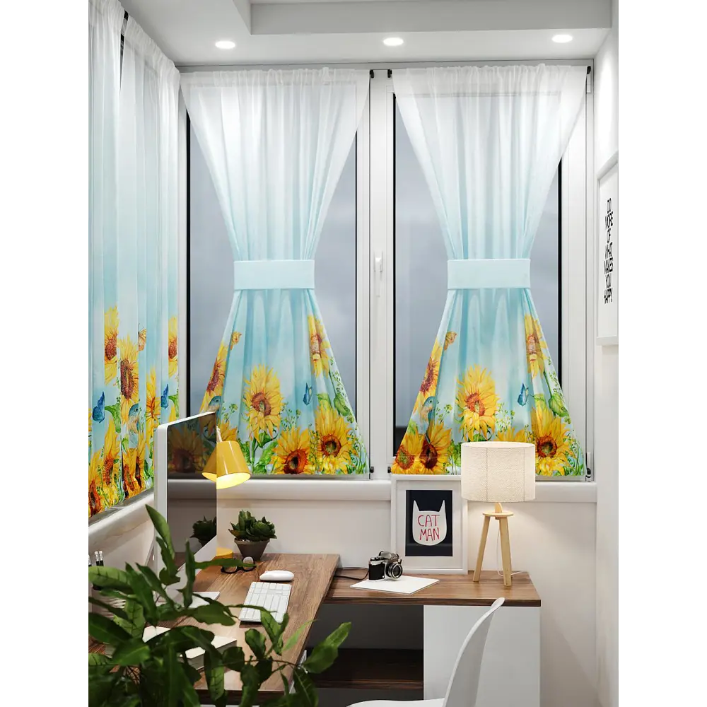 Фото 8 Тюль At home Базовая коллекция AT764058 на шторной ленте 140x100 см цвет белый Фото 8 Тюль At home Базовая коллекция AT764058 на шторной ленте 140x100 см цвет белый