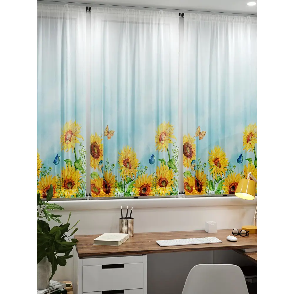 Фото 7 Тюль At home Базовая коллекция AT764058 на шторной ленте 140x100 см цвет белый Фото 7 Тюль At home Базовая коллекция AT764058 на шторной ленте 140x100 см цвет белый