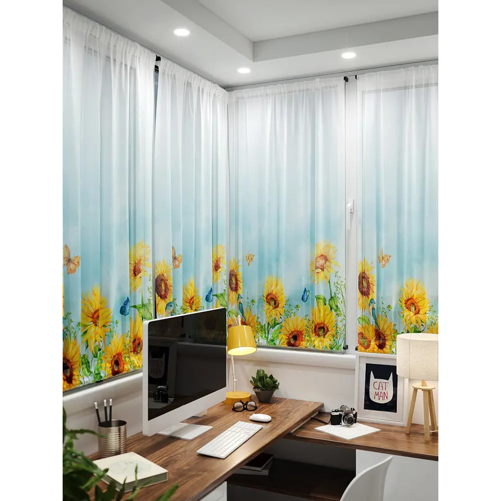 Фото 4 Тюль At home Базовая коллекция AT764058 на шторной ленте 140x100 см цвет белый Фото 4 Тюль At home Базовая коллекция AT764058 на шторной ленте 140x100 см цвет белый