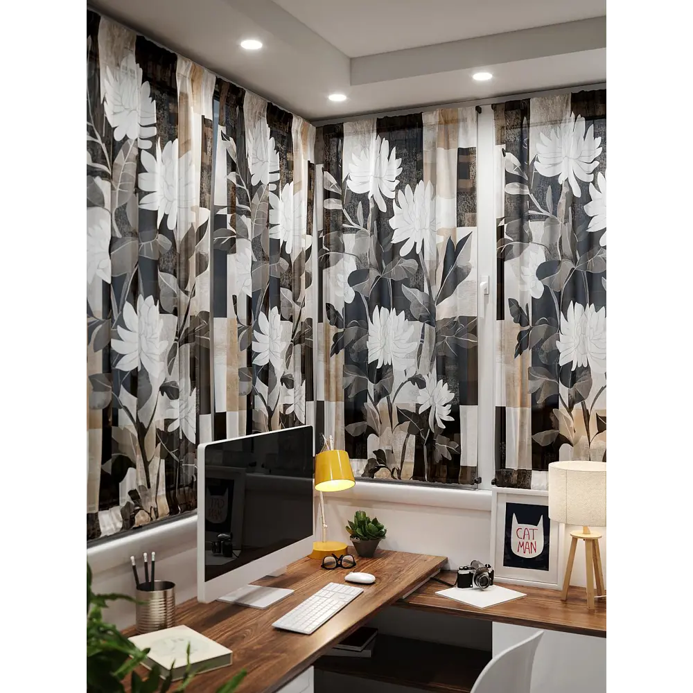 Фото 4 Тюль At home Базовая коллекция AT764060 на шторной ленте 140x100 см цвет белый Фото 4 Тюль At home Базовая коллекция AT764060 на шторной ленте 140x100 см цвет белый