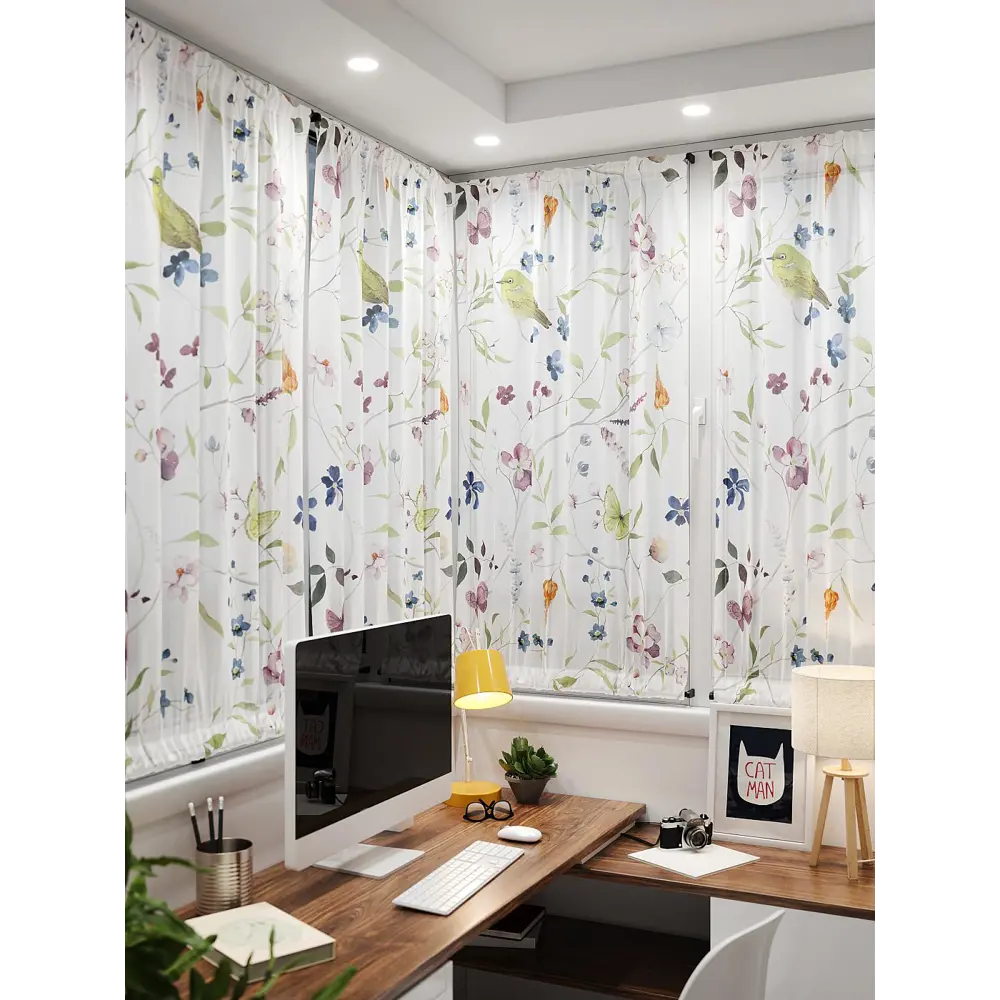 Фото 4 Тюль At home Базовая коллекция AT764206 на шторной ленте 140x100 см цвет белый Фото 4 Тюль At home Базовая коллекция AT764206 на шторной ленте 140x100 см цвет белый
