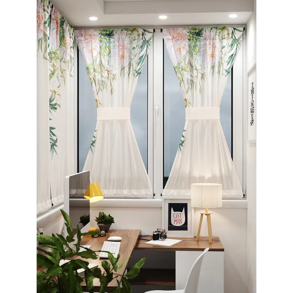 Фото 8 Тюль At home Базовая коллекция AT764203 на шторной ленте 140x100 см цвет бежевый Фото 8 Тюль At home Базовая коллекция AT764203 на шторной ленте 140x100 см цвет бежевый