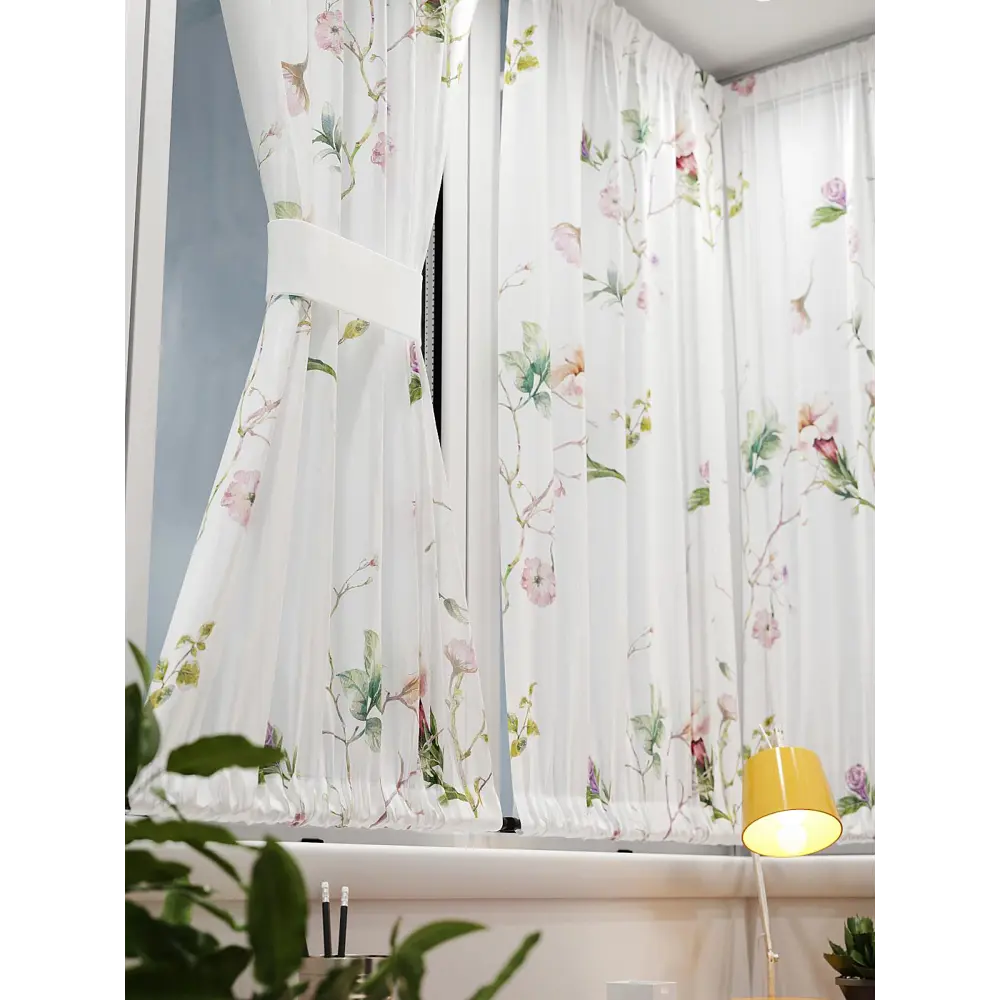 Фото 6 Тюль At home Базовая коллекция AT764202 на шторной ленте 140x100 см цвет белый Фото 6 Тюль At home Базовая коллекция AT764202 на шторной ленте 140x100 см цвет белый