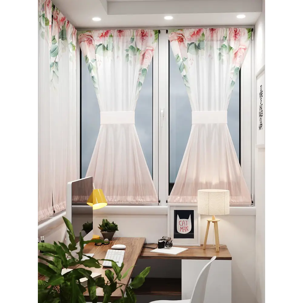 Фото 8 Тюль At home Базовая коллекция AT764201 на шторной ленте 140x100 см цвет белый Фото 8 Тюль At home Базовая коллекция AT764201 на шторной ленте 140x100 см цвет белый