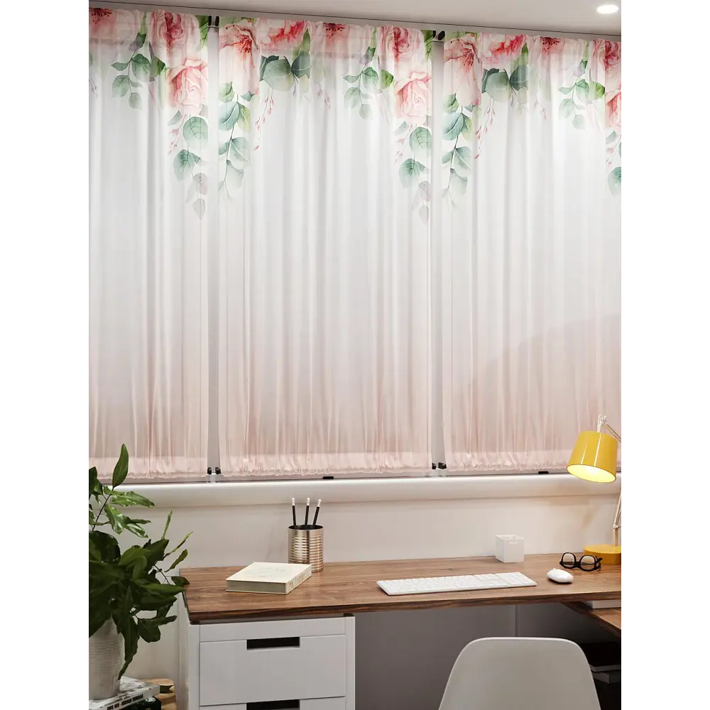 Фото 7 Тюль At home Базовая коллекция AT764201 на шторной ленте 140x100 см цвет белый Фото 7 Тюль At home Базовая коллекция AT764201 на шторной ленте 140x100 см цвет белый