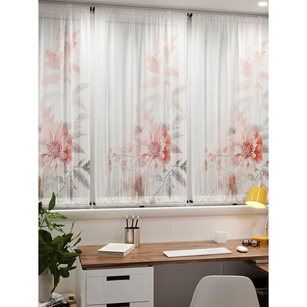 Фото 7 Тюль At home Базовая коллекция AT764196 на шторной ленте 140x100 см цвет бежевый Фото 7 Тюль At home Базовая коллекция AT764196 на шторной ленте 140x100 см цвет бежевый