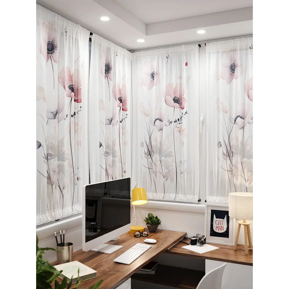 Фото 4 Тюль At home Базовая коллекция AT764194 на шторной ленте 140x100 см цвет бежевый Фото 4 Тюль At home Базовая коллекция AT764194 на шторной ленте 140x100 см цвет бежевый