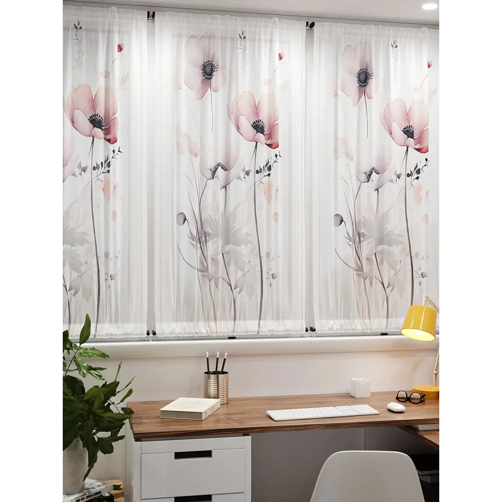 Фото 7 Тюль At home Базовая коллекция AT764194 на шторной ленте 140x100 см цвет бежевый Фото 7 Тюль At home Базовая коллекция AT764194 на шторной ленте 140x100 см цвет бежевый