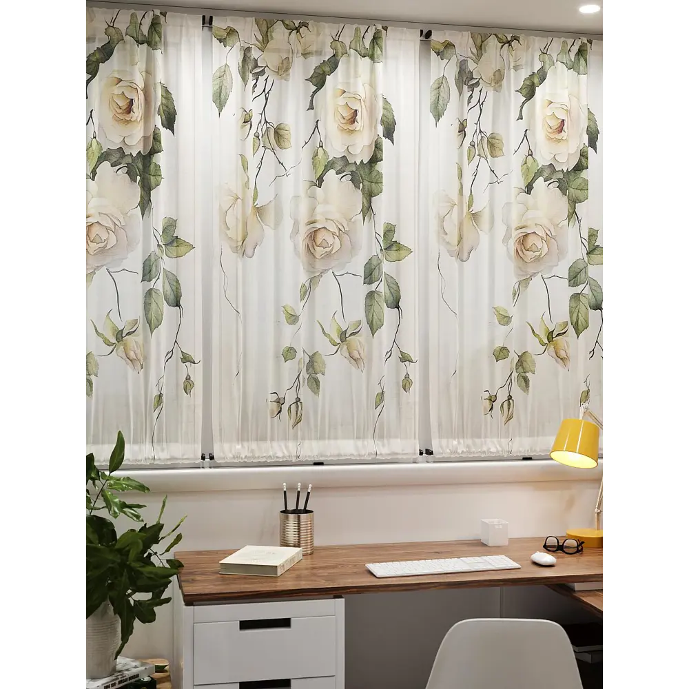 Фото 7 Тюль At home Базовая коллекция AT764193 на шторной ленте 140x100 см цвет бежевый Фото 7 Тюль At home Базовая коллекция AT764193 на шторной ленте 140x100 см цвет бежевый