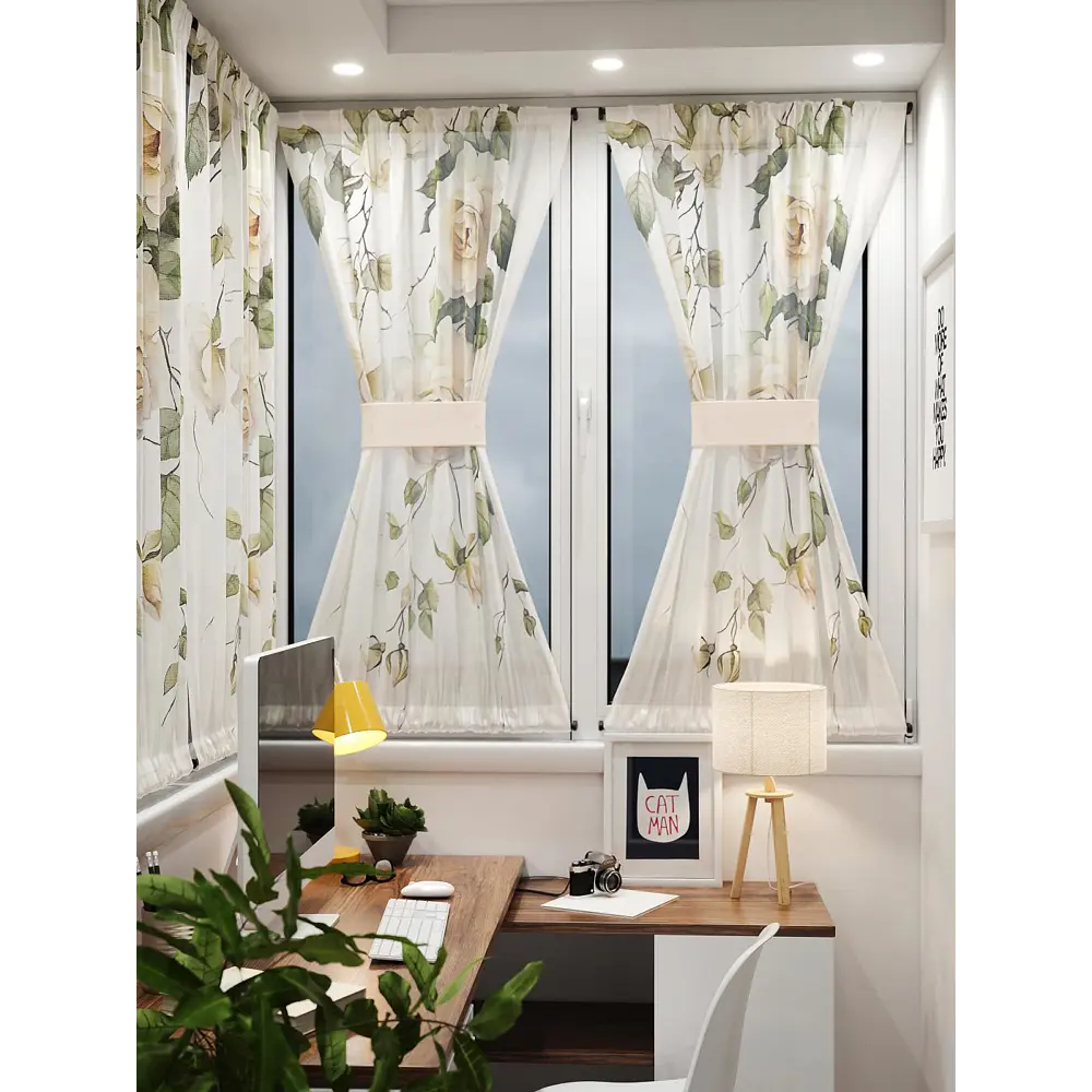 Фото 8 Тюль At home Базовая коллекция AT764193 на шторной ленте 140x100 см цвет бежевый Фото 8 Тюль At home Базовая коллекция AT764193 на шторной ленте 140x100 см цвет бежевый