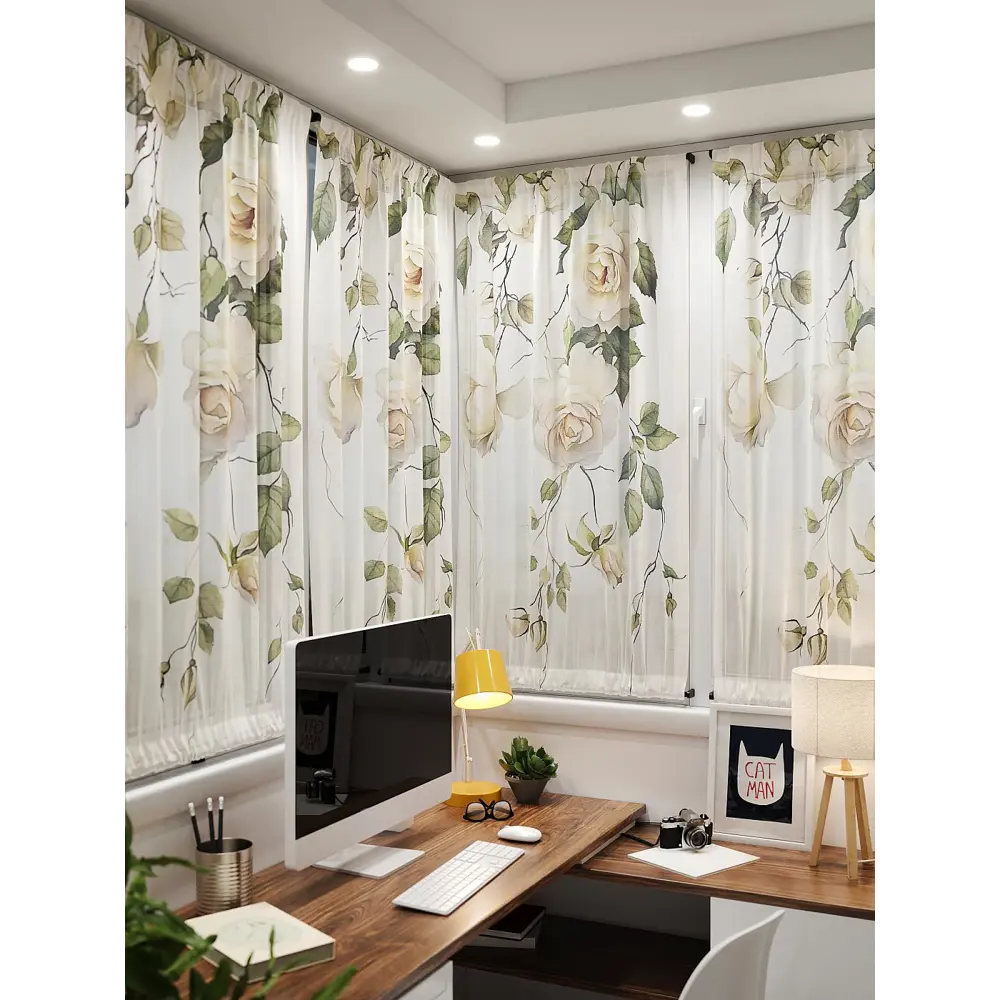 Фото 4 Тюль At home Базовая коллекция AT764193 на шторной ленте 140x100 см цвет бежевый Фото 4 Тюль At home Базовая коллекция AT764193 на шторной ленте 140x100 см цвет бежевый