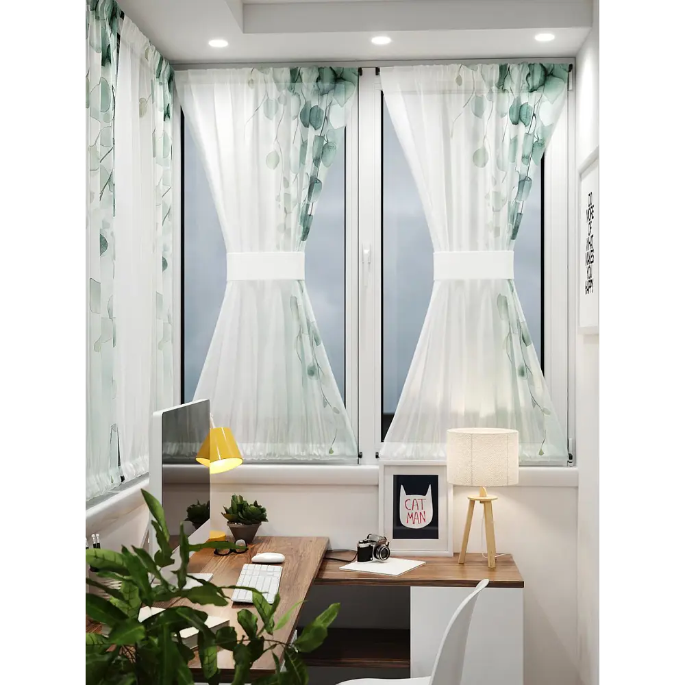 Фото 8 Тюль At home Базовая коллекция AT764192 на шторной ленте 140x100 см цвет белый Фото 8 Тюль At home Базовая коллекция AT764192 на шторной ленте 140x100 см цвет белый