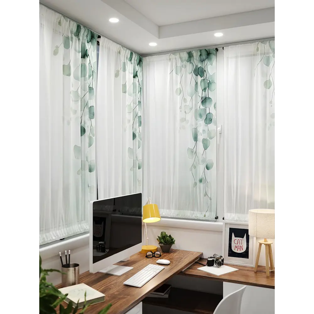 Фото 4 Тюль At home Базовая коллекция AT764192 на шторной ленте 140x100 см цвет белый Фото 4 Тюль At home Базовая коллекция AT764192 на шторной ленте 140x100 см цвет белый