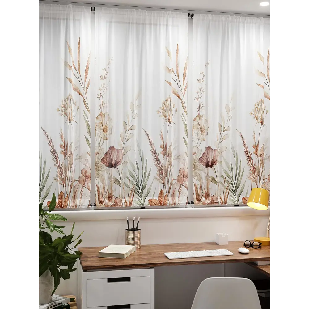 Фото 7 Тюль At home Базовая коллекция AT764190 на шторной ленте 140x100 см цвет белый Фото 7 Тюль At home Базовая коллекция AT764190 на шторной ленте 140x100 см цвет белый