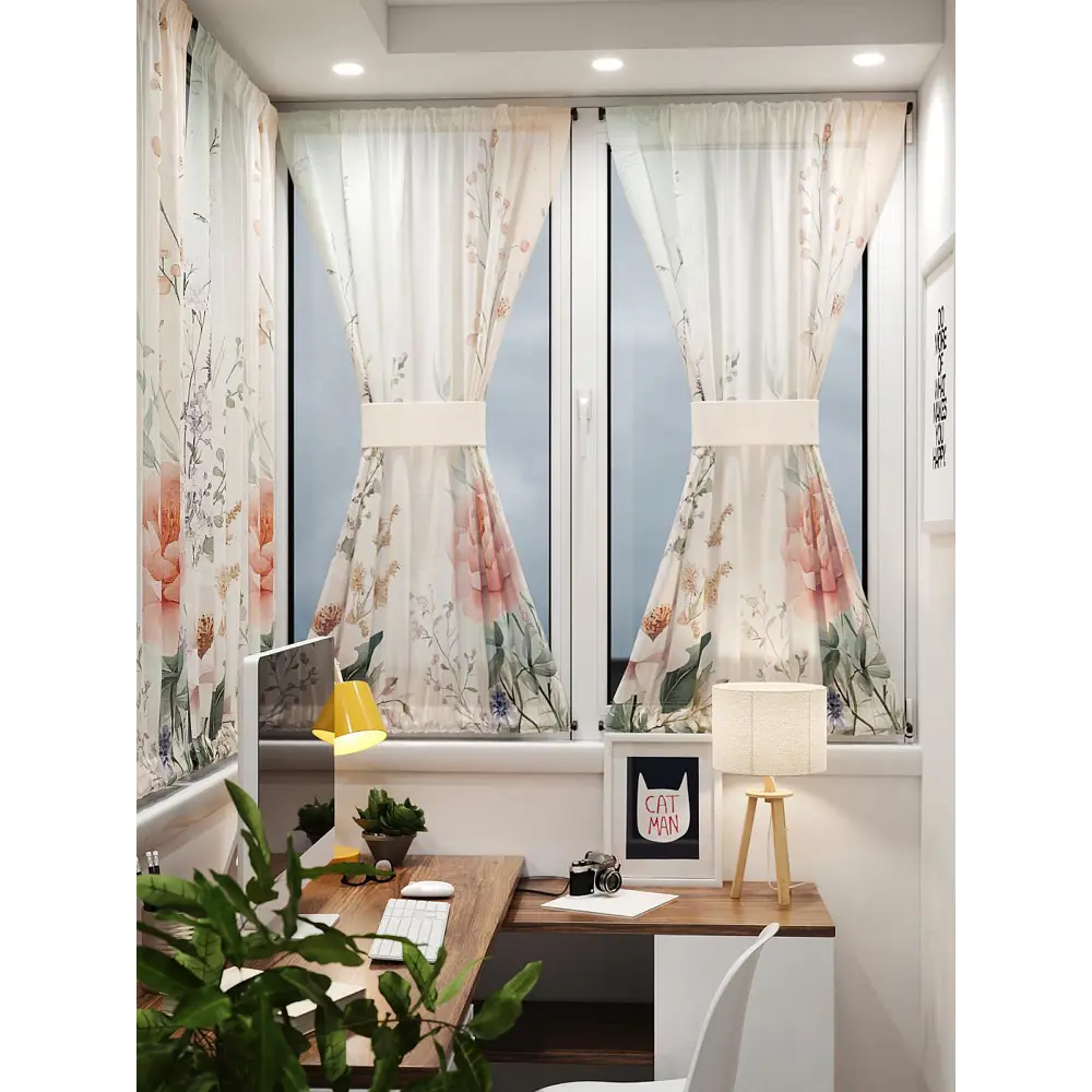 Фото 8 Тюль At home Базовая коллекция AT764184 на шторной ленте 140x100 см цвет белый Фото 8 Тюль At home Базовая коллекция AT764184 на шторной ленте 140x100 см цвет белый