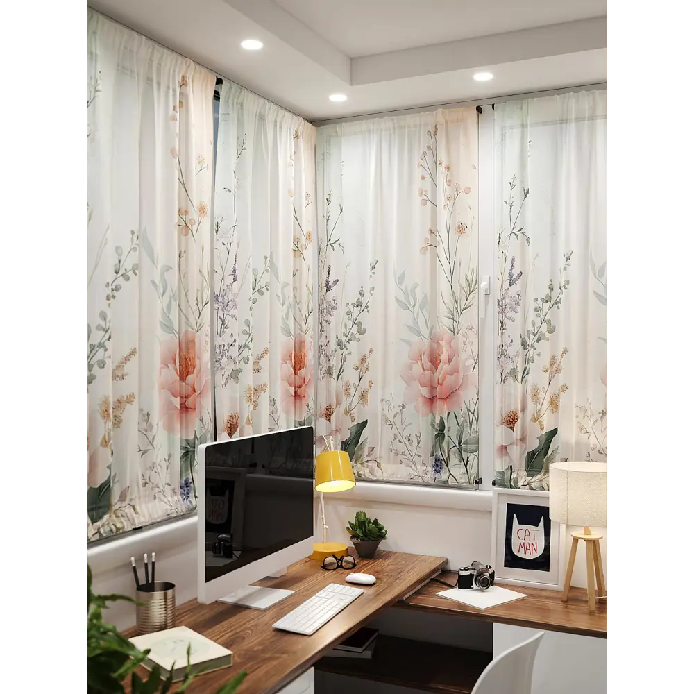Фото 4 Тюль At home Базовая коллекция AT764184 на шторной ленте 140x100 см цвет белый Фото 4 Тюль At home Базовая коллекция AT764184 на шторной ленте 140x100 см цвет белый
