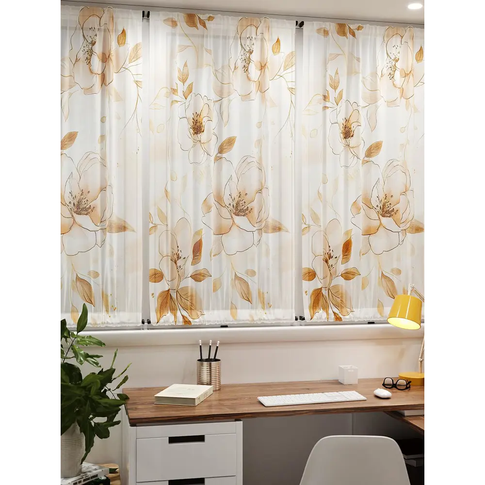 Фото 7 Тюль At home Базовая коллекция AT764183 на шторной ленте 140x100 см цвет бежевый Фото 7 Тюль At home Базовая коллекция AT764183 на шторной ленте 140x100 см цвет бежевый