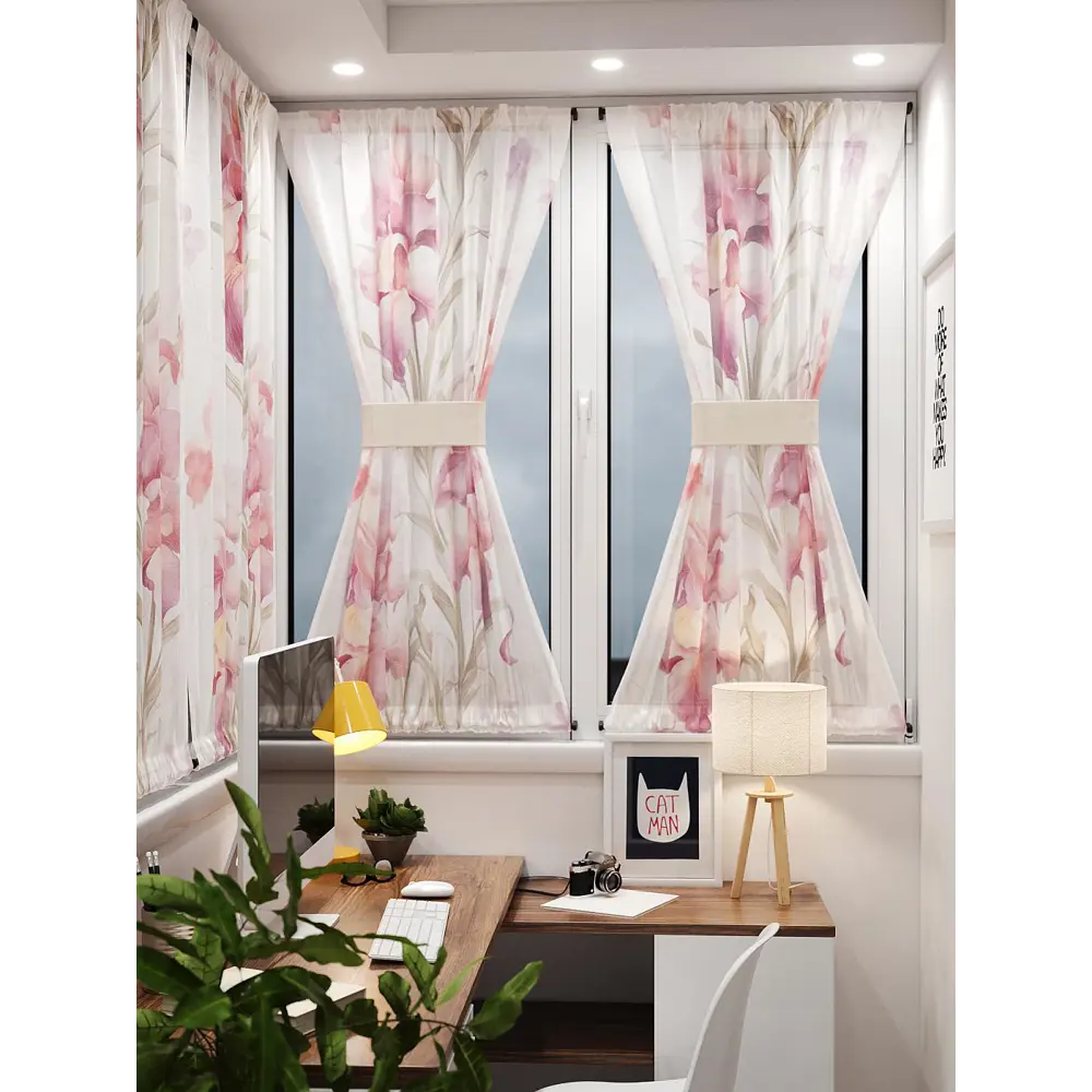 Фото 8 Тюль At home Базовая коллекция AT764180 на шторной ленте 140x100 см цвет бежевый Фото 8 Тюль At home Базовая коллекция AT764180 на шторной ленте 140x100 см цвет бежевый