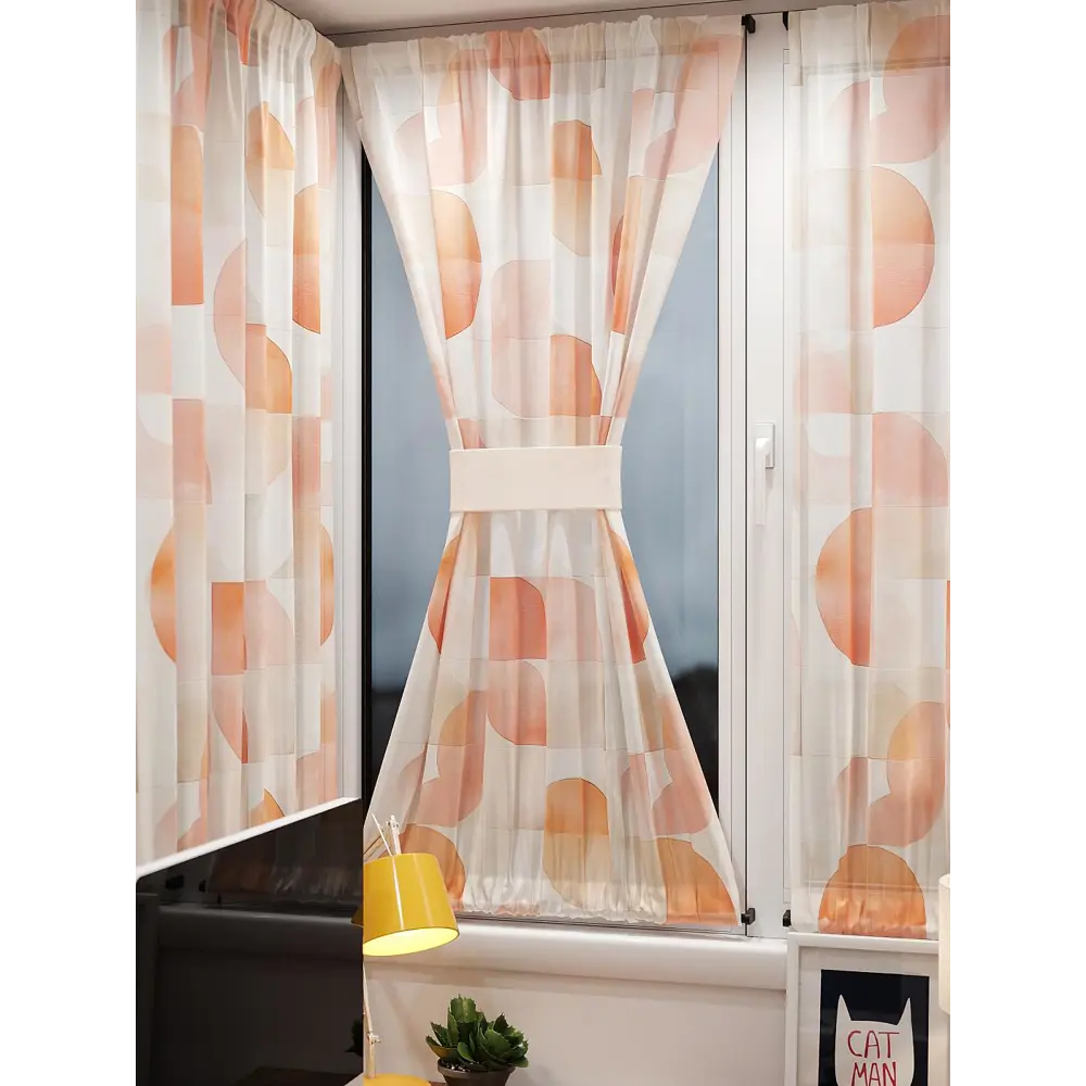 Фото 9 Тюль At home Базовая коллекция AT764177 на шторной ленте 140x100 см цвет бежевый Фото 9 Тюль At home Базовая коллекция AT764177 на шторной ленте 140x100 см цвет бежевый