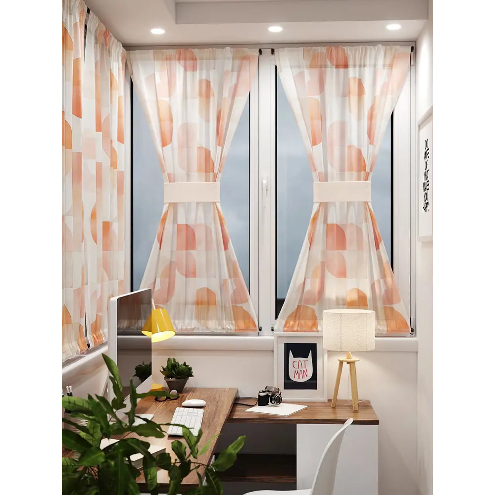 Фото 8 Тюль At home Базовая коллекция AT764177 на шторной ленте 140x100 см цвет бежевый Фото 8 Тюль At home Базовая коллекция AT764177 на шторной ленте 140x100 см цвет бежевый