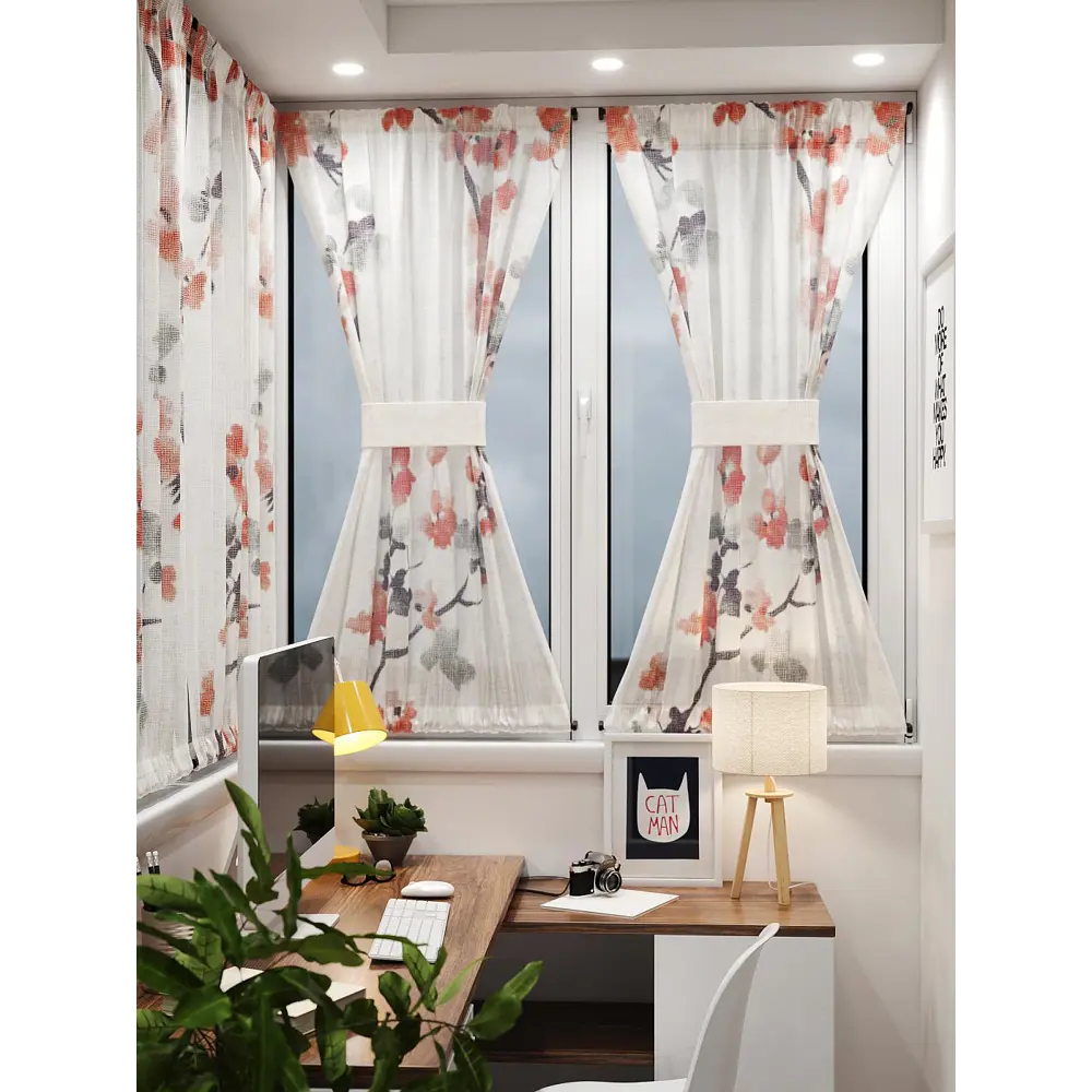 Фото 8 Тюль At home Базовая коллекция AT764170 на шторной ленте 140x100 см цвет бежевый Фото 8 Тюль At home Базовая коллекция AT764170 на шторной ленте 140x100 см цвет бежевый