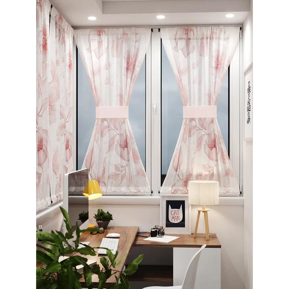 Фото 8 Тюль At home Базовая коллекция AT764169 на шторной ленте 140x100 см цвет бежевый Фото 8 Тюль At home Базовая коллекция AT764169 на шторной ленте 140x100 см цвет бежевый