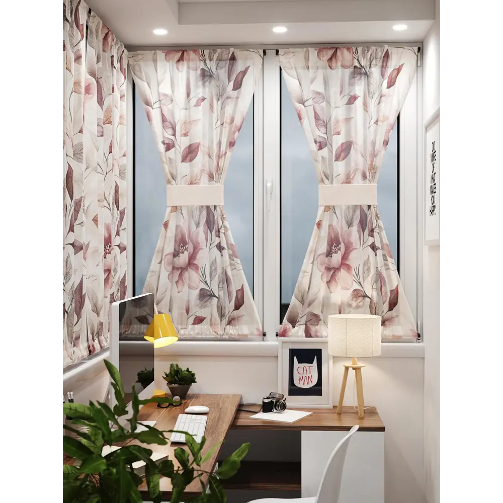 Фото 8 Тюль At home Базовая коллекция AT764168 на шторной ленте 140x100 см цвет бежевый Фото 8 Тюль At home Базовая коллекция AT764168 на шторной ленте 140x100 см цвет бежевый