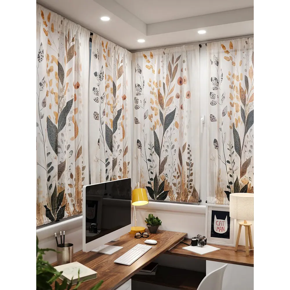 Фото 4 Тюль At home Базовая коллекция AT764165 на шторной ленте 140x100 см цвет бежевый Фото 4 Тюль At home Базовая коллекция AT764165 на шторной ленте 140x100 см цвет бежевый