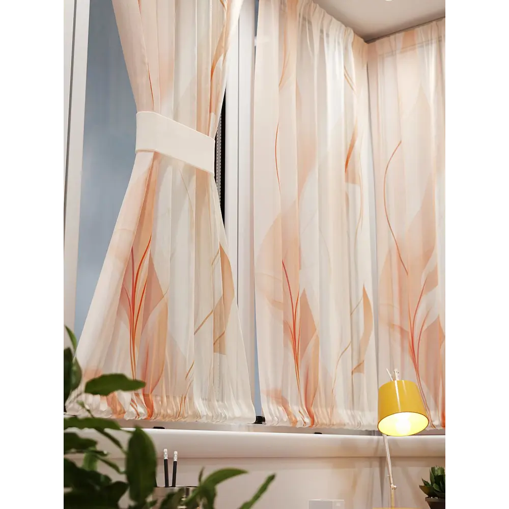 Фото 6 Тюль At home Базовая коллекция AT764161 на шторной ленте 140x100 см цвет бежевый Фото 6 Тюль At home Базовая коллекция AT764161 на шторной ленте 140x100 см цвет бежевый