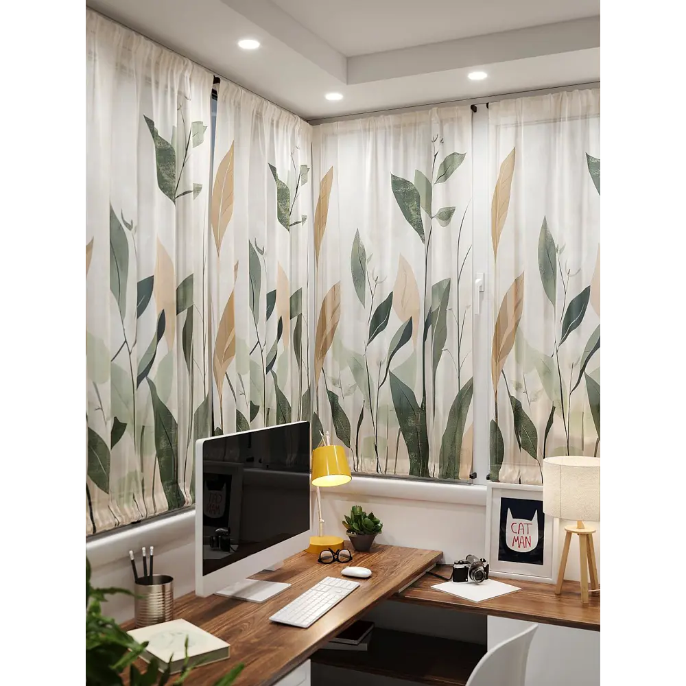 Фото 4 Тюль At home Базовая коллекция AT764158 на шторной ленте 140x100 см цвет бежевый Фото 4 Тюль At home Базовая коллекция AT764158 на шторной ленте 140x100 см цвет бежевый